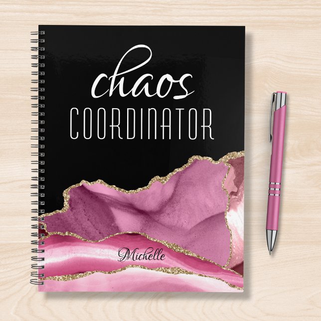 Chaos Coordinator Girly Pink Gold Marmorname Planer (Von Creator hochgeladen)