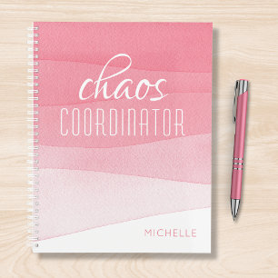 Chaos Coordinator Girly Pink Personalisierter Name Planer