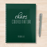 Chaos Coordinator Green Personalized Name Planer<br><div class="desc">Chaos Coordinator Green Personalized Name festuresthe text "chaos coordinator" in a fun white script typography. Perfect for that busy mom, teacher, sports team manager or work boss. Designed by Evco Studio www.zazzle.com/store/evcostudio</div>