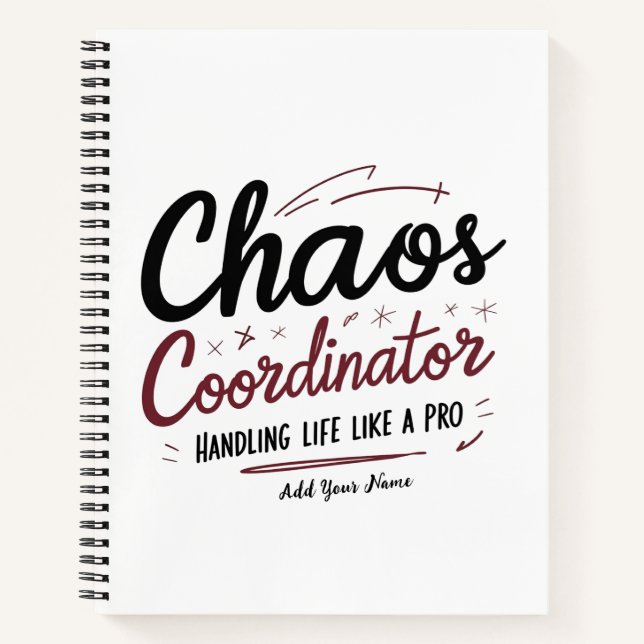 Chaos Coordinator Mousepad - Personalisierter Schr Notizbuch (Vorderseite)
