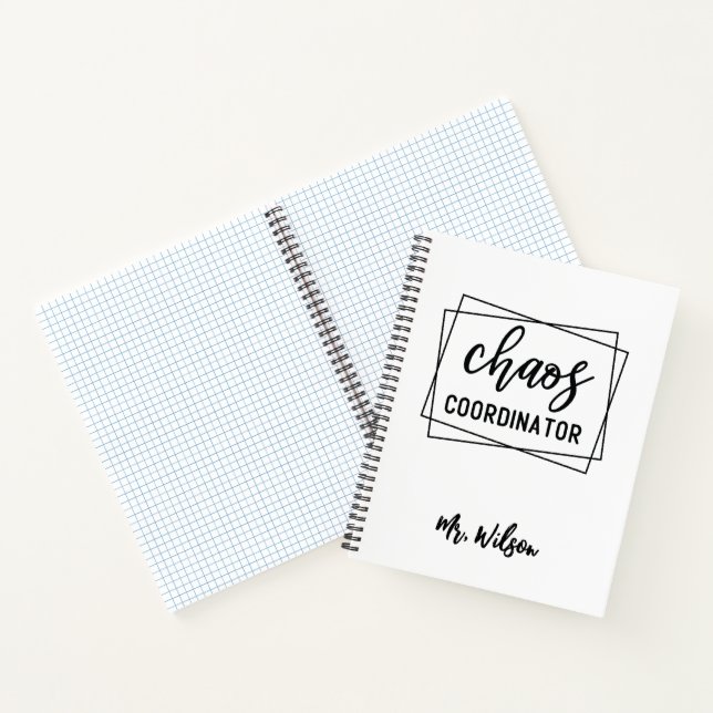 Chaos Coordinator Notebook – Funny Teacher Quote Notizbuch (Innenseite)