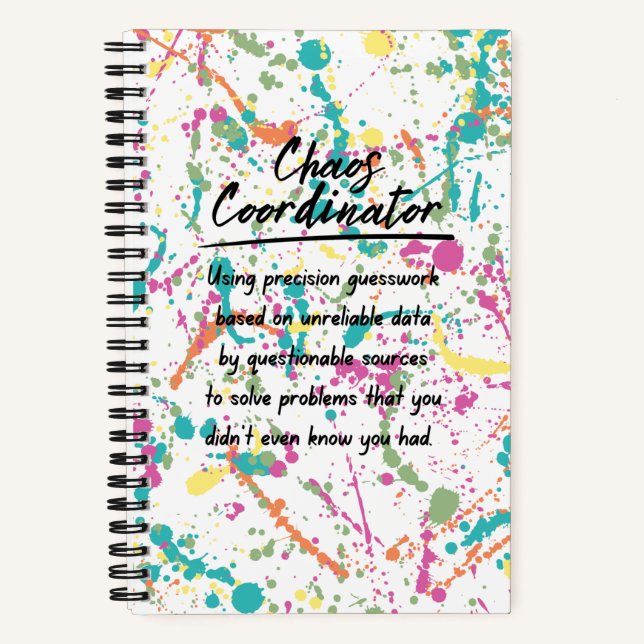 Chaos Coordinator-Notebook Notizbuch (Vorderseite)
