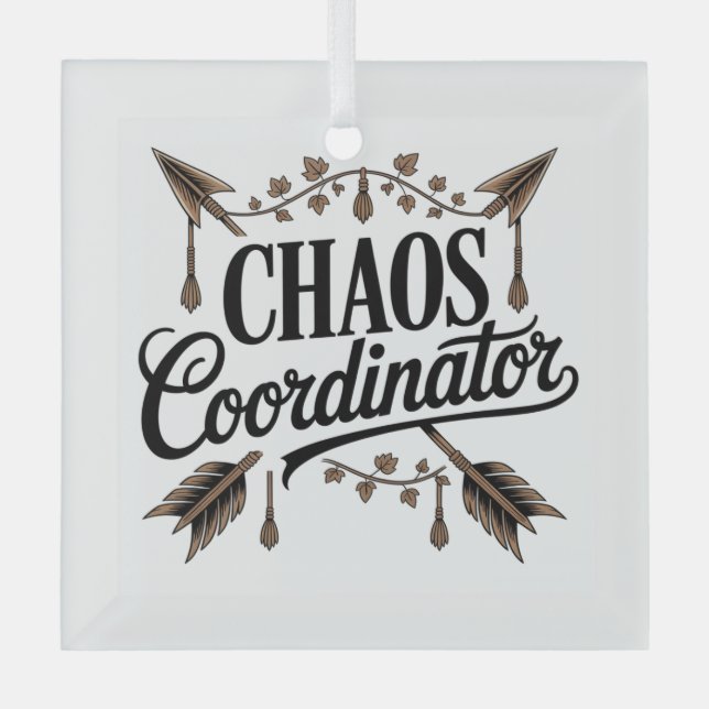 Chaos Coordinator Ornament Aus Glas (Vorderseite)