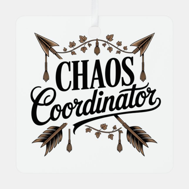 Chaos Coordinator Ornament Aus Metall (Vorderseite)