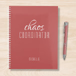 Chaos Coordinator Personalized Name Planer<br><div class="desc">Chaos Coordinator Personalized Name festuresthe text "chaos coordinator" in a fun white script typography. Perfect for that busy mom,  teacher,  sports team manager or work boss. Designed by Evco Studio www.zazzle.com/store/evcostudio</div>