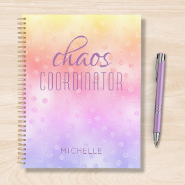 Chaos Coordinator Rainbow Glitzer Personalisiert Planer