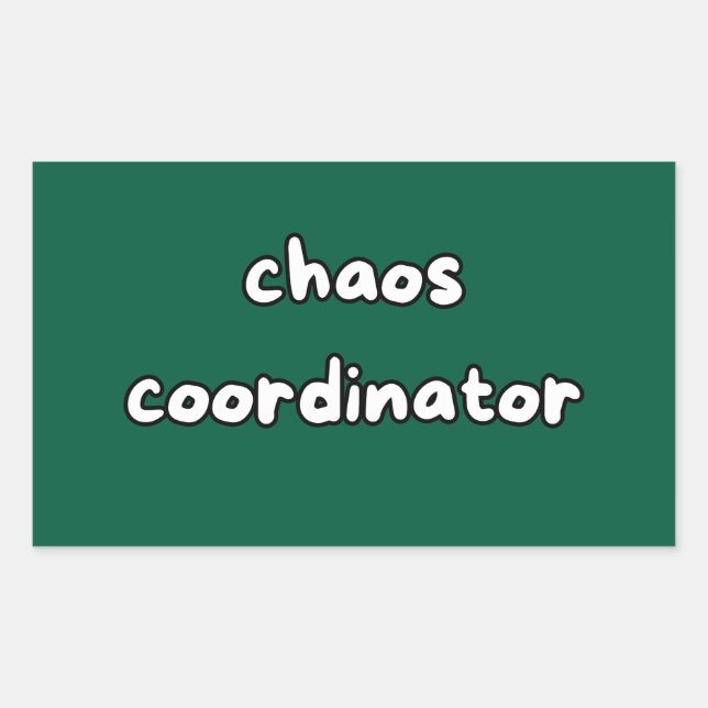 chaos coordinator rechteckiger aufkleber (Vorderseite)