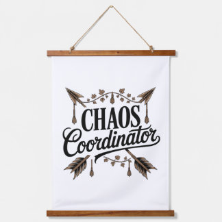 Chaos Coordinator Wandteppich Mit Holzrahmen