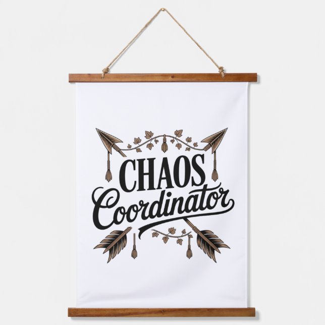 Chaos Coordinator Wandteppich Mit Holzrahmen (Vorderseite)