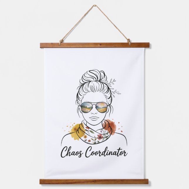 Chaos Coordinator﻿ Wandteppich Mit Holzrahmen (Vorderseite)