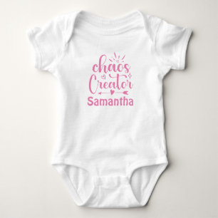 Chaos Creator Pink Baby Girl Duschgeschenk Strampler