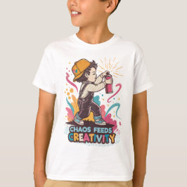 Chaos fördert Kreativität – Retro-Graffiti-Pop-Art T-Shirt