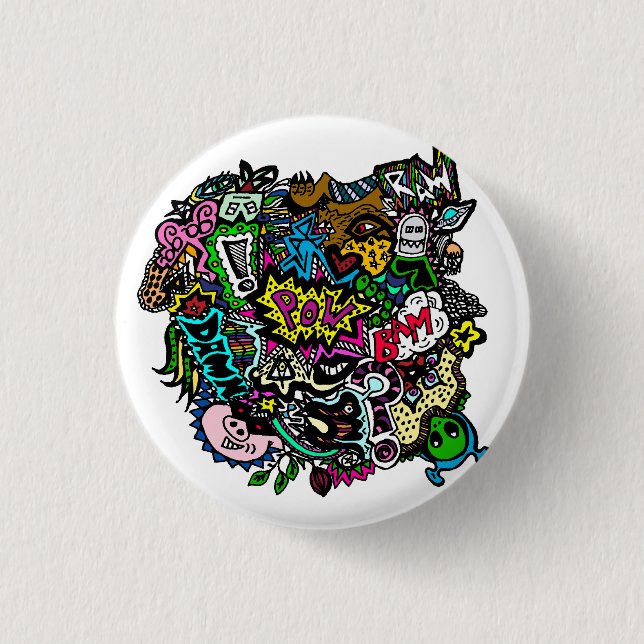 Chaos im Farbknopf-Abzeichen Button (Vorderseite)