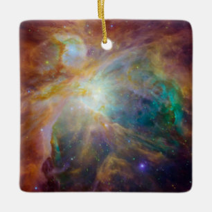 Chaos im Herzen des Orion Spitzer Hubble Composite Keramikornament