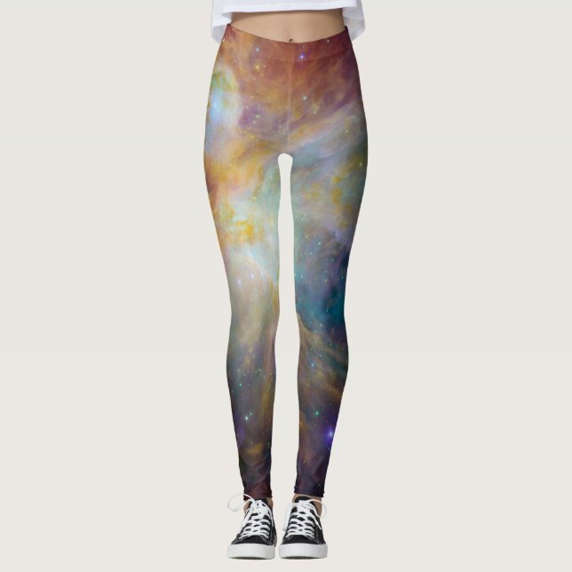 Chaos im Herzen des Orion Spitzer Hubble Composite Leggings (Vorderseite)
