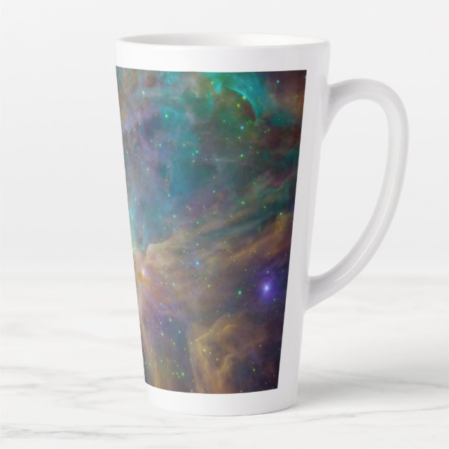 Chaos im Herzen des Orion Spitzer Hubble Composite Milchtasse (Rechts)