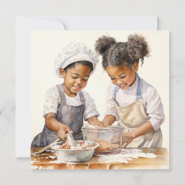 Chaos in der Küche: Muttertag Feiertagskarte (Vorderseite)