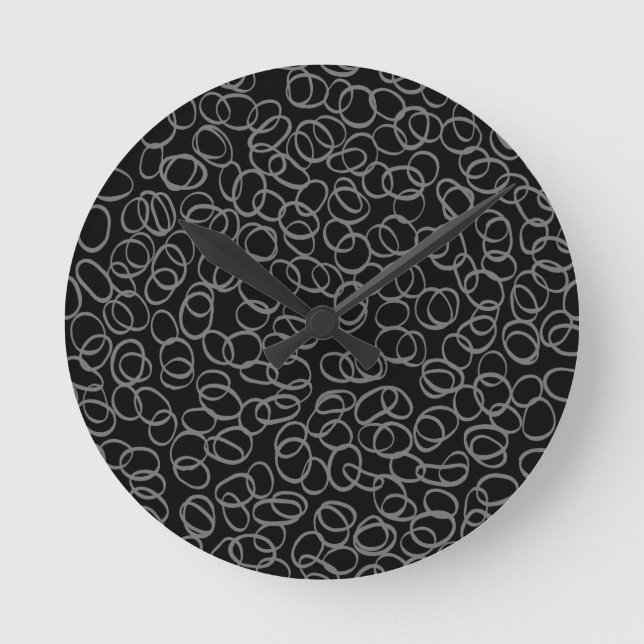 Chaos in Ordnung Runde Wanduhr (Vorderseite)