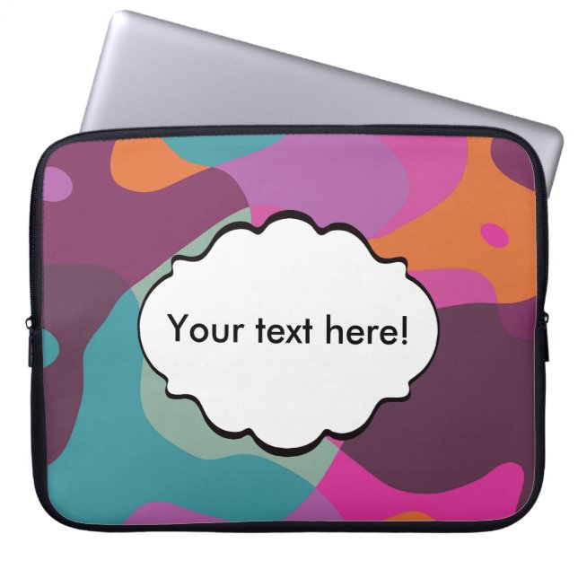 Chaos in Retrofarben Laptopschutzhülle (Vorderseite)