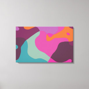 Chaos in Retrofarben Leinwanddruck