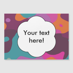 Chaos in Retrofarben Magnetkarte