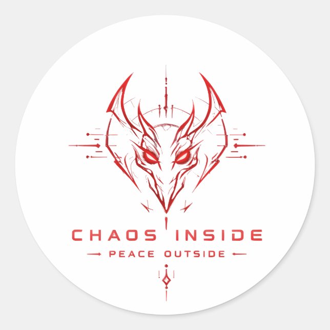 Chaos Inside Dämonen Aufkleber (Vorderseite)