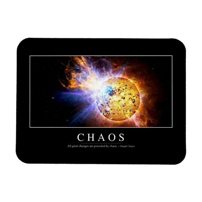 Chaos: Inspiration Zitat Magnet (Horizontal)