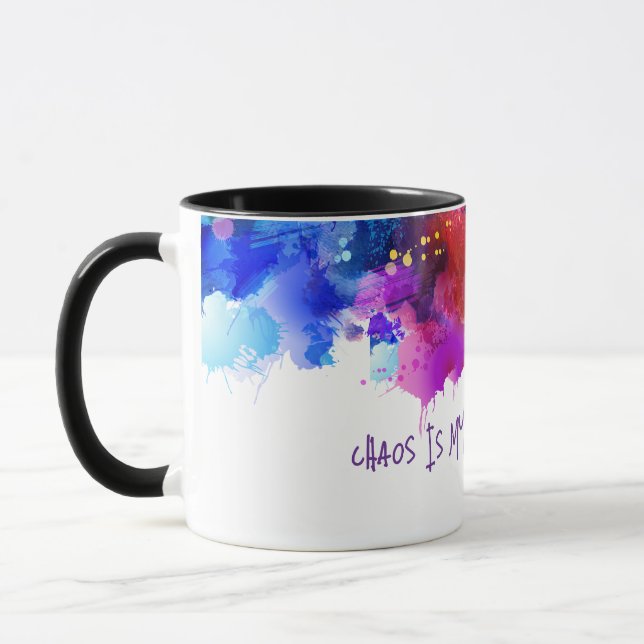 Chaos ist meine Komfort-Zone - Abstrakt Art T-Shir Tasse (Links)