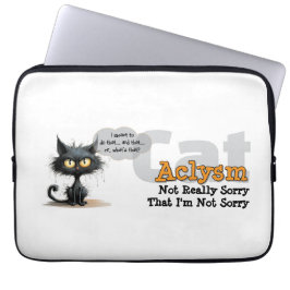 Chaos Kitty Laptop Sleeve: Not Sorry Laptopschutzhülle