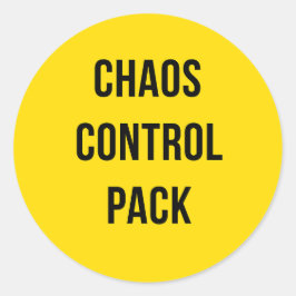 Chaos Kontrolle Pack™ - Fett runder Aufkleber für