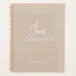 Chaos-Koordinator Beige Tan Planner Planer