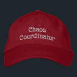 Chaos-Koordinator Bestickte Baseballkappe<br><div class="desc">Ein Baseball-Hut mit einem Zitat ' chaos Koordinator ' in weißem Skript. Das Skript wird mit Stickereifaden angewendet. Das Zitat wurde in eine Vorlage umgewandelt, sodass Sie es zu einer Ihrer Lieblings-oder einen Namen hinzufügen können .Sie haben die Wahl! Das wäre ein wunderbares Geschenk für Muttertag oder zu jeder Jahreszeit....</div>