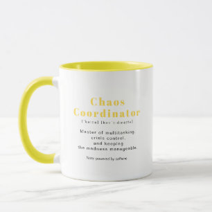 Chaos-Koordinator Definition benutzerdefinierter F Tasse
