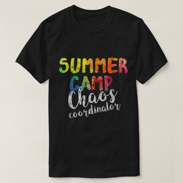 Chaos-Koordinator. Funny Summer Camp Berater T-Shirt (Design vorne)