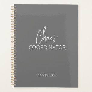 Chaos-Koordinator Grauer Personalisierter Planer