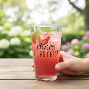 Chaos-Koordinator Lehrer Chef Geschenk Glas