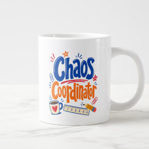 Chaos-Koordinator Lehrer Zurück zur Schule Design Jumbo-Tasse