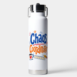 Chaos-Koordinator Lehrer Zurück zur Schule Design Trinkflasche