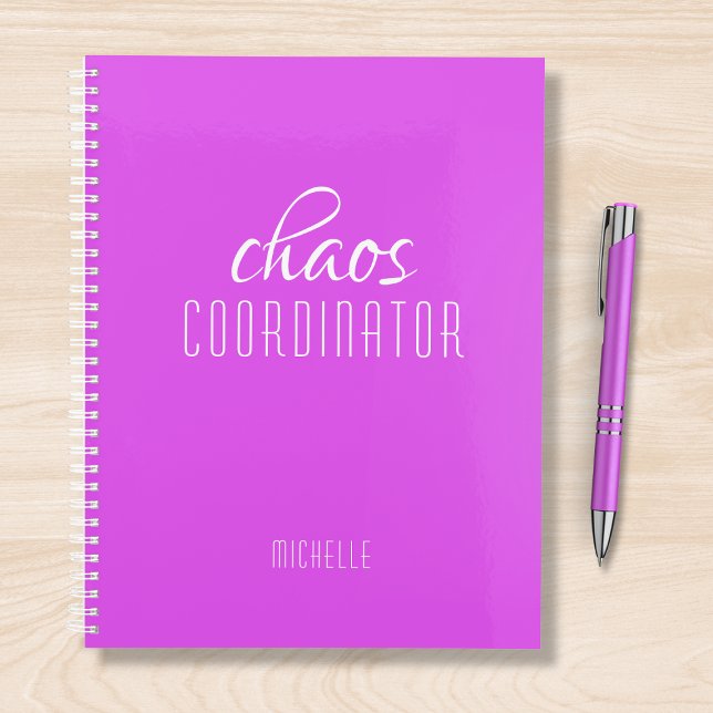 Chaos-Koordinator Lila Personalisierter Name Planer (Von Creator hochgeladen)