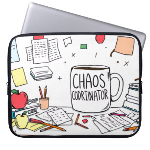 Chaos Koordinator Lustige Typografie Laptopschutzhülle