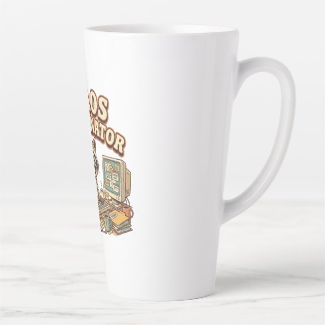 Chaos-Koordinator Lustiger Überarbeiteter Waschbär Milchtasse (Rechts)