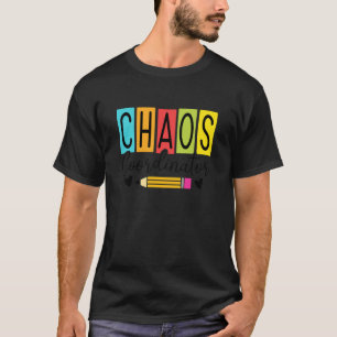 Chaos-Koordinator Lustiges Bleistift-Design Helle T-Shirt