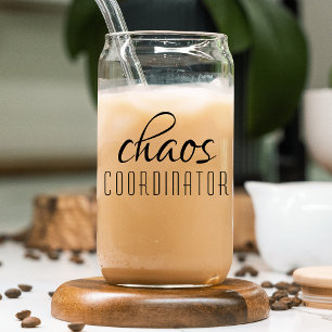 Chaos-Koordinator Lustiges Mutter-Lehrer-Geschenk Dosenglas