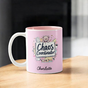 Chaos-Koordinator Mama Muttertag der Sonne Zweifarbige Tasse