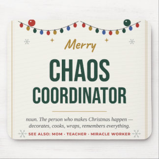 Chaos-Koordinator-Mauspad - Lustiger Weihnachts-Sc Mousepad
