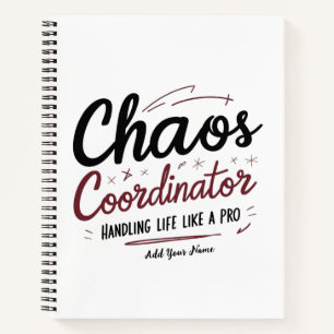 Chaos-Koordinator-Mauspad – Personalisierte Schrei Notizbuch