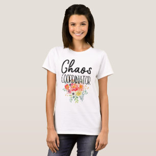 Chaos-Koordinator mit Blumen T-Shirt