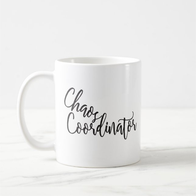 Chaos-Koordinator-mit Monogramm Kaffeetasse (Links)