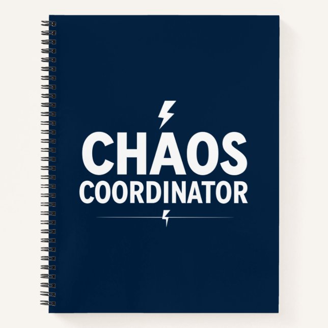 Chaos Koordinator Navy Notizbuch - Bürogeschenk (Vorderseite)
