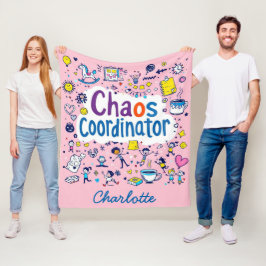 Chaos-Koordinator | Niedliches Muttertagsgeschenk Fleecedecke
